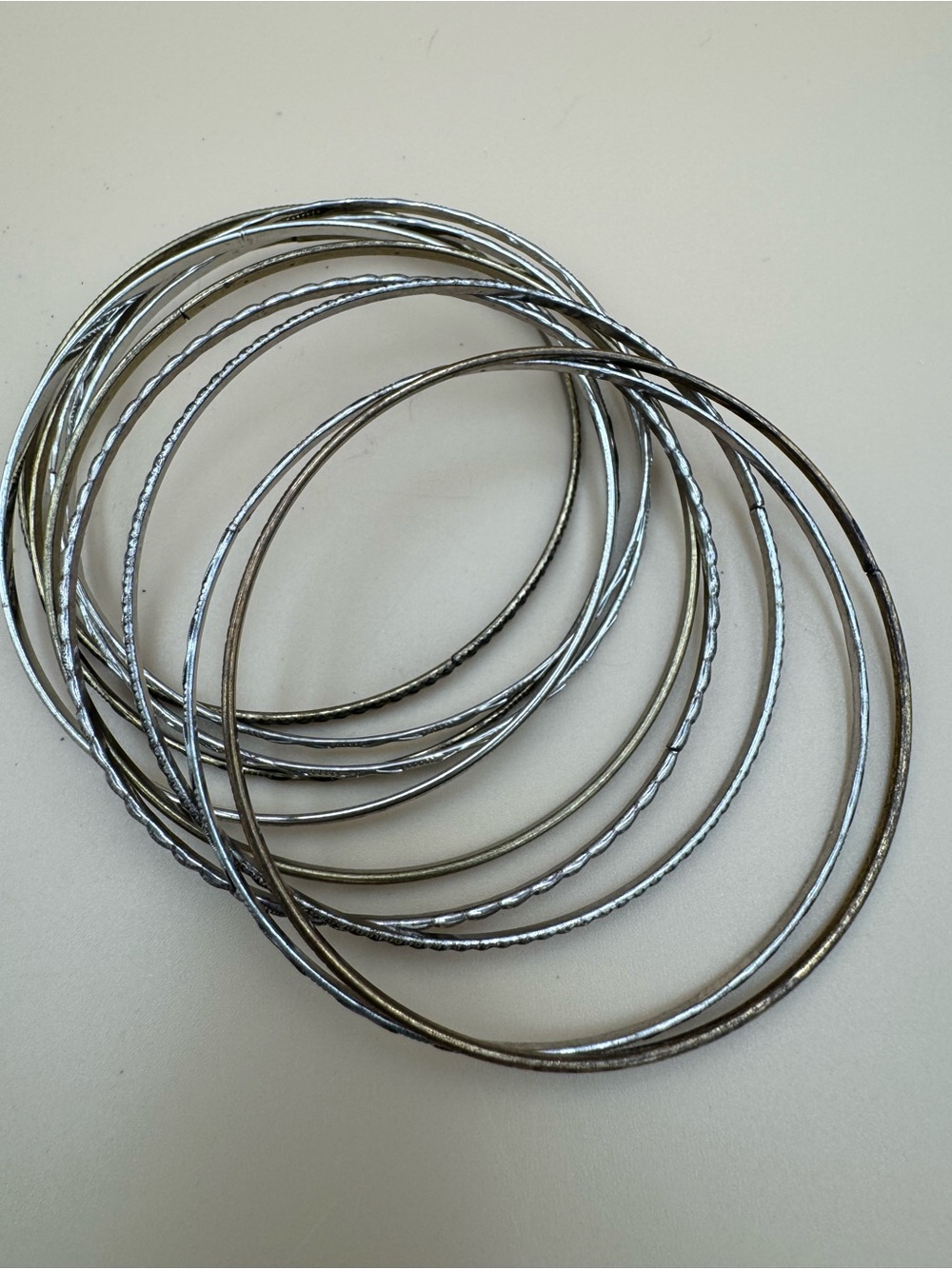 Set of Metal Bangle Bracelets 127